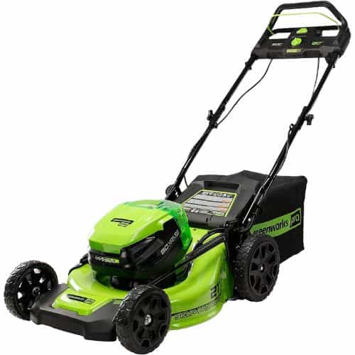 This image has an empty alt attribute; its file name is Greenworks-80V-Lawn-Mower.jpg